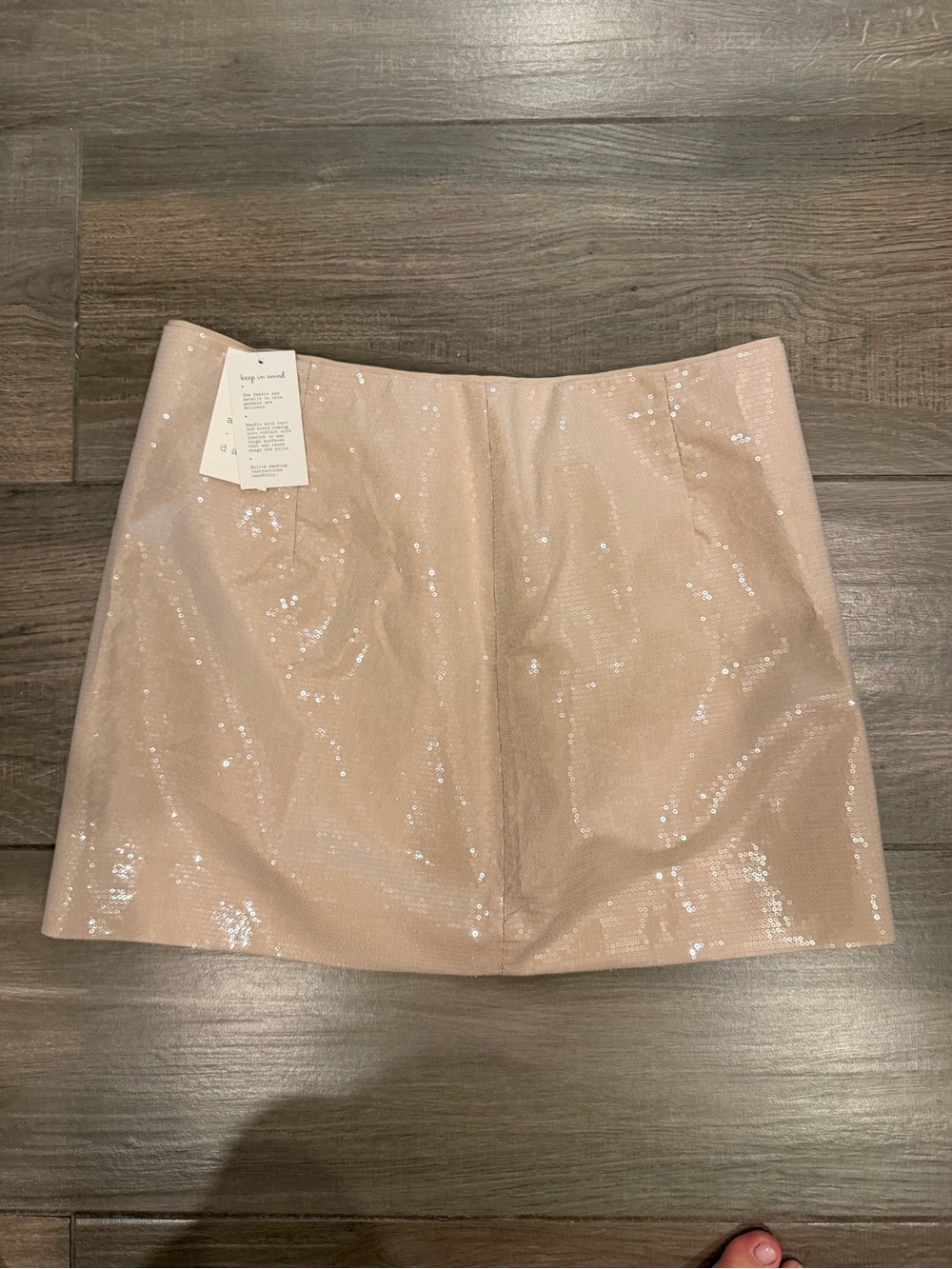 a new day Blush Sequin Mini Skirt